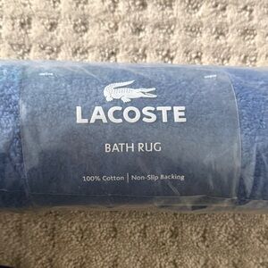 Lacoste Blue Cotton Bath Rug